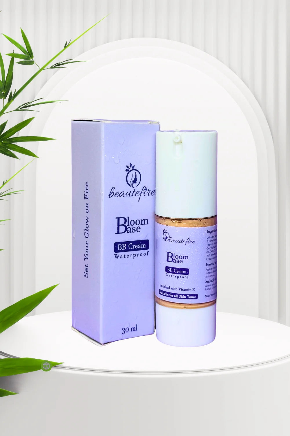 Beautefire Bloom Base BB Cream ā lightweight waterproof formula enriched with Vitamin E, giving natural glow and smooth coverage for all skin tones.