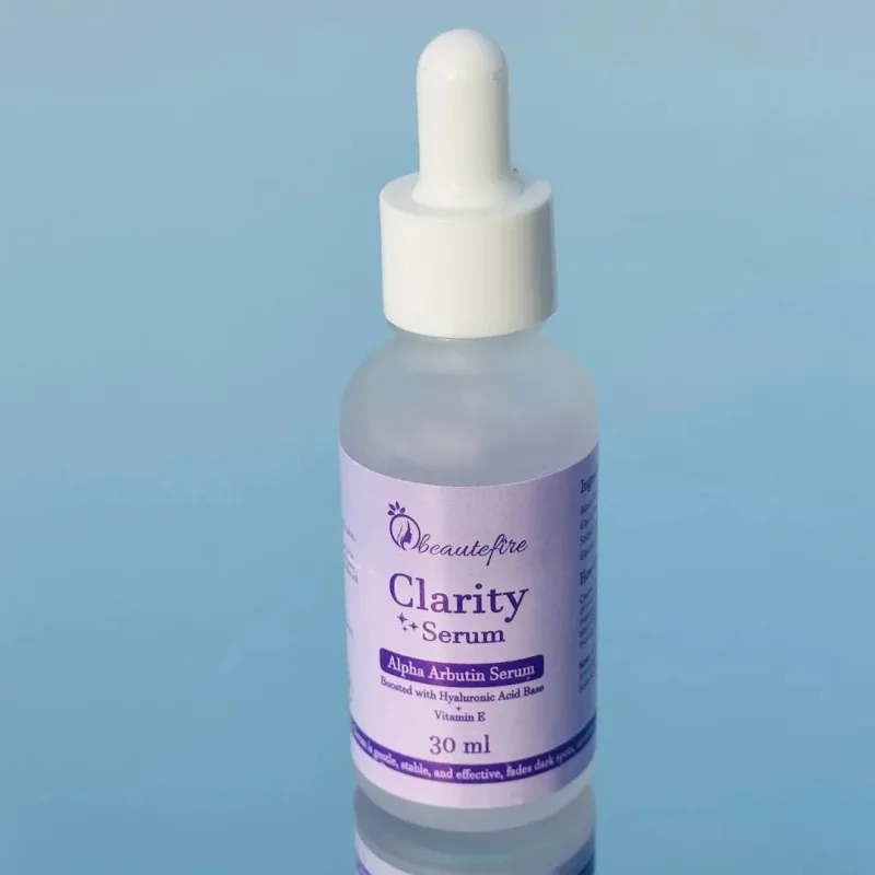 Clarity Alpha Arbutin serum in a morning and night skincare routine